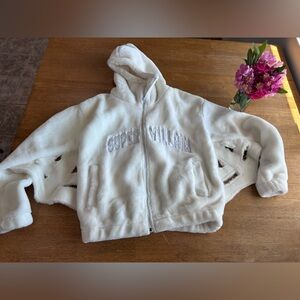 Supervillains Faux Fur Jacket - Medium - Rare - Webbed Arms